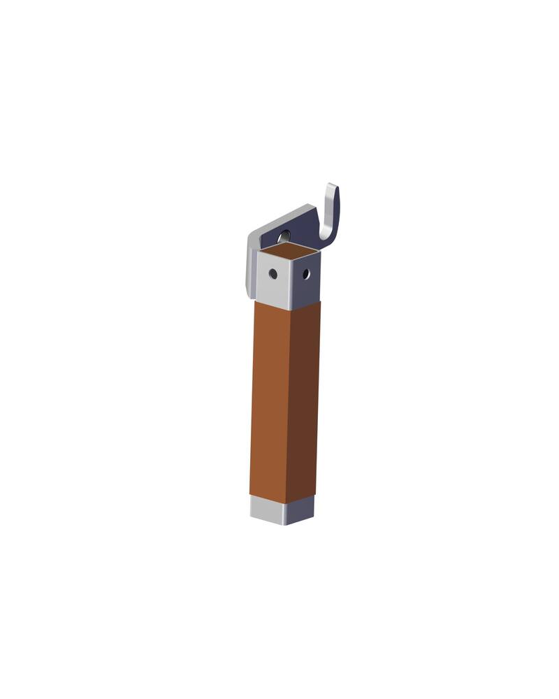 Olive wood handle incl. installation kit - unpainted
